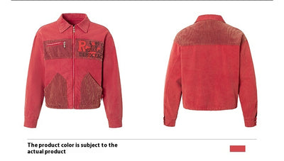 Chaqueta Patchwork de Pana Texturizada con Bolsillos y Corte Holgado - Image 7