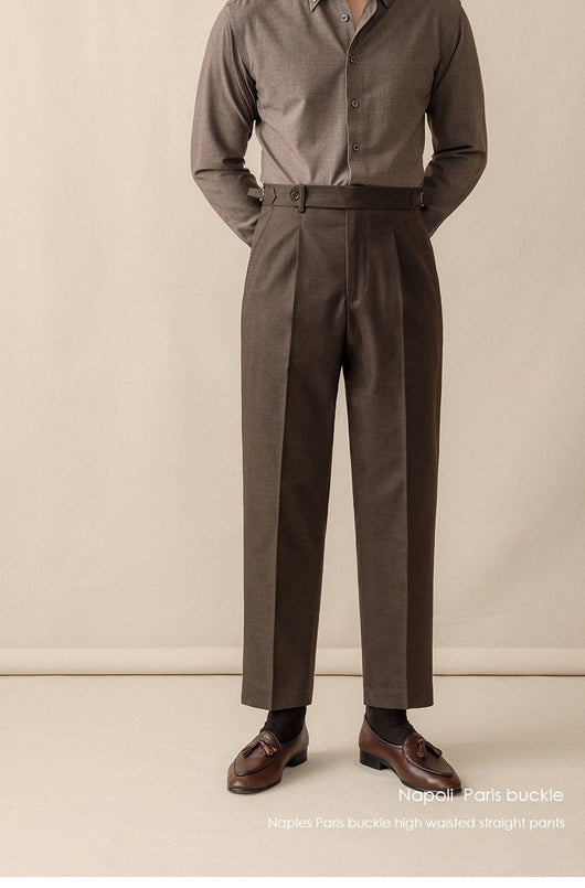 Pantalón de Vestir Cintura Alta Hombre Primavera Verano Corte Recto - Image 15