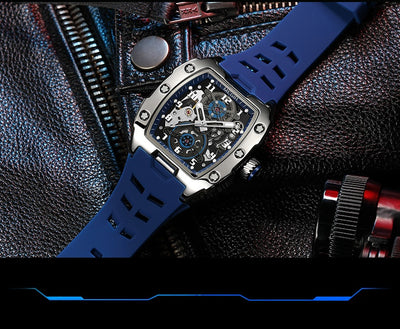 Reloj Deportivo Mecánico Resistente al Agua Diseño Cilíndrico para Hombre - Image 7