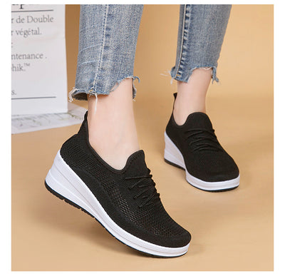 Tacones Cuña Plataforma Respirable con Malla para Mujer - Image 11