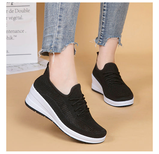 Tacones Cuña Plataforma Respirable con Malla para Mujer - Image 11