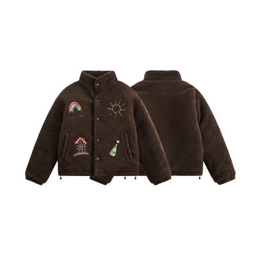 Abrigo de Lana de Cordero Estilo Retro Americano Unisex - Image 16
