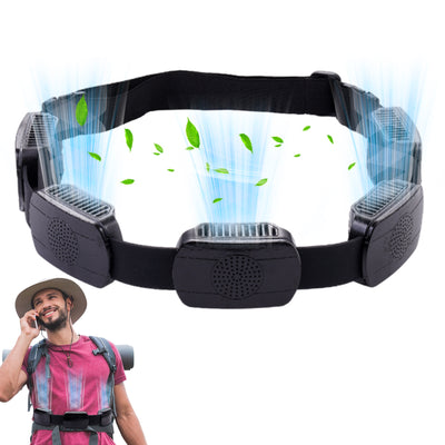 Ventilador Portátil de Cintura con 5 Aspas para Actividades Outdoor - Image 4