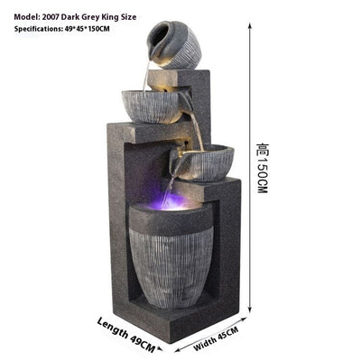Fuente de Agua Decorativa con Humidificador para Sala de Estar - Image 8