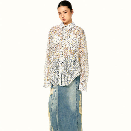 Blusa Elegante con Lentejuelas Coordinable para Mujer - Image 9