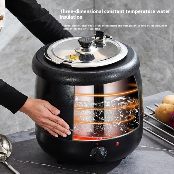 Olla Térmica Eléctrica para Sopas y Caldos con Aislamiento en Acero Inoxidable
