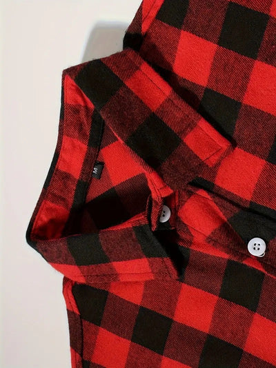 Camisa Cuadriculada Holgada de Polar para Hombre - Image 21