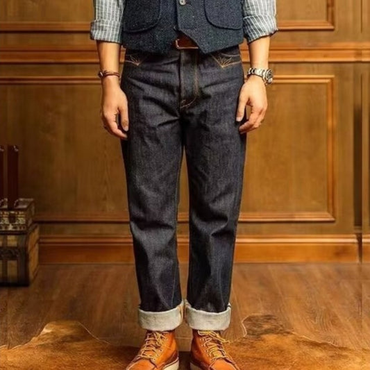 Pantalones Vaqueros Vintage Rectos para Invierno