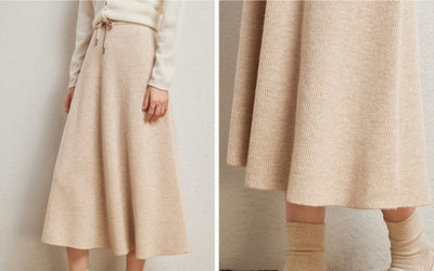 Falda Tejida de Cashmere Premium para Mujer - Image 14