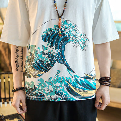 Playera de Manga Corta con Estampado Chino - Image 10