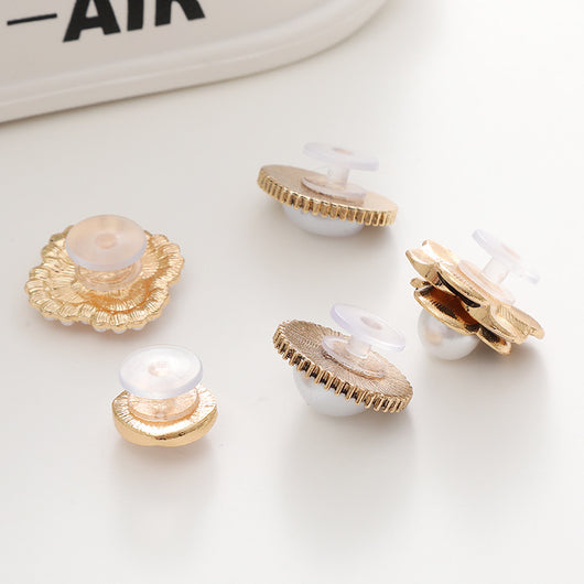 Adornos de Cristal Brillante para Zapatos - Accesorios DIY Estilo Clásico con Flor de Perla - Image 2
