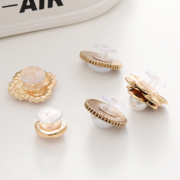 Adornos de Cristal Brillante para Zapatos - Accesorios DIY Estilo Clásico con Flor de Perla