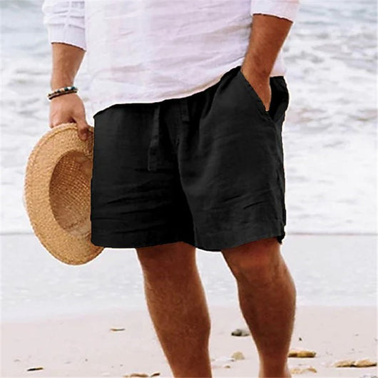 Shorts de Playa Casuales con Cordón y Bolsillos para Hombre - Image 2