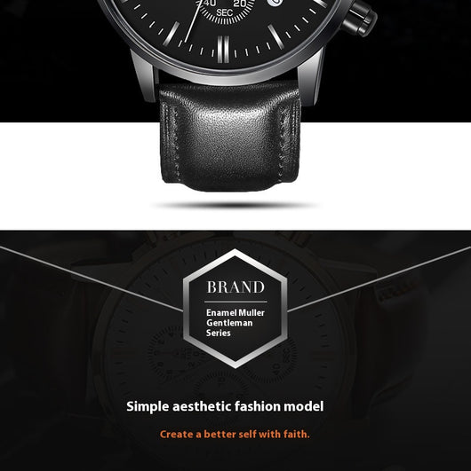 Reloj Empresarial Multifunción Estilo Coreano para Hombre - Image 20