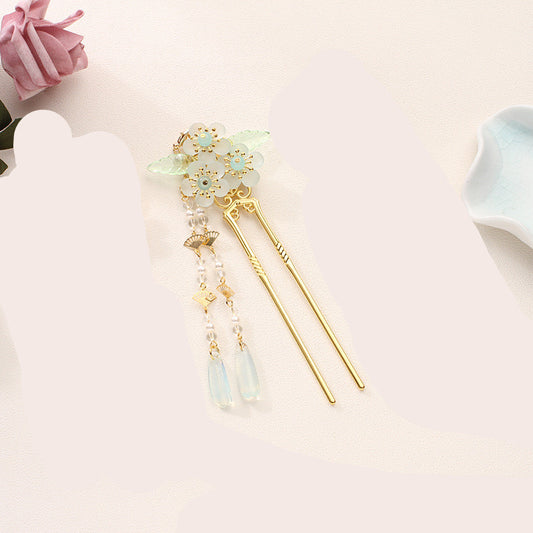 Peineta Novia Hanfu Antigua con Borlas y Peine Decorativo para el Cabello - Image 2