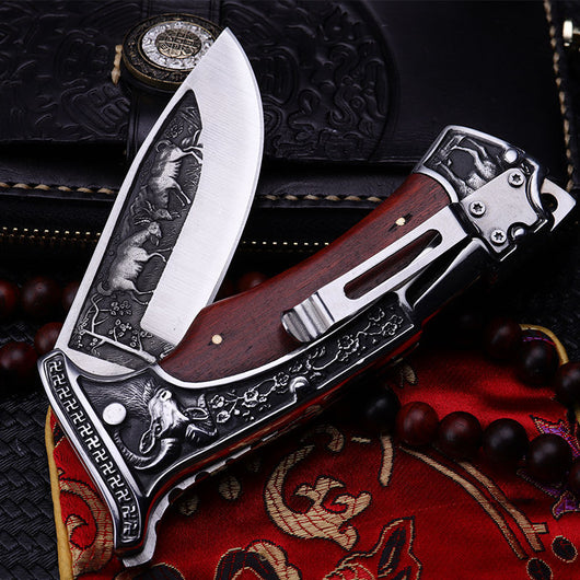 Cuchillo Plegable de Supervivencia para Camping y Outdoor - Image 6