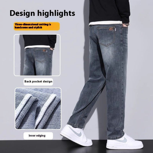 Pantalones Jeans Loose Straight Casual para Hombre - Image 3