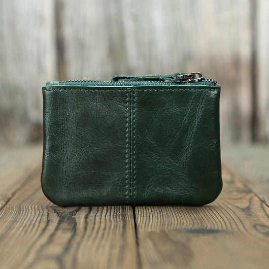 Monedero Compacto de Cuero Crazy Horse Estilo Retro para Hombre - Image 23