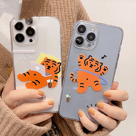 Funda Transparente para Pareja Tigres Adorables - Image 8