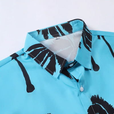 Conjunto de Verano para Hombre: Camisa y Pantalón de Manga Corta - Image 3