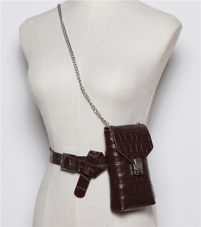Bolso Cinturón de Cuero PU Versátil con Patrón Moderno - Image 10