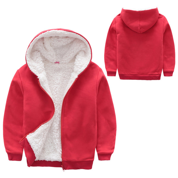 Abrigo Polar Grueso con Capucha para Niños - Ropa de Invierno