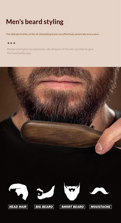Peine para Barba de Cerdas de Jabalí con Mango de Madera Maciza - Image 13