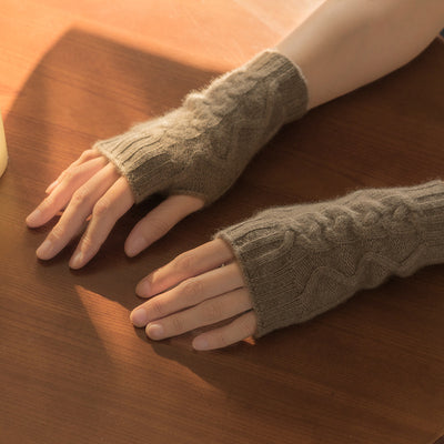 Guantes Mitón de Cachemira Retorcida para Otoño e Invierno - Image 9