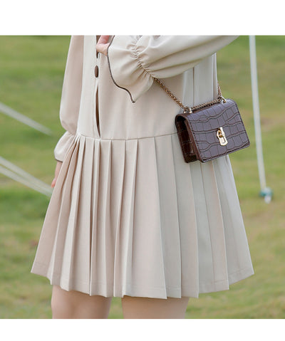Vestido Largo Elegante con Mangas Largas Estilo Universitario para Mujer - Image 19