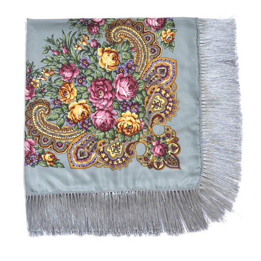 Pañuelo Floral Retro con Flecos para Mujer - Image 31
