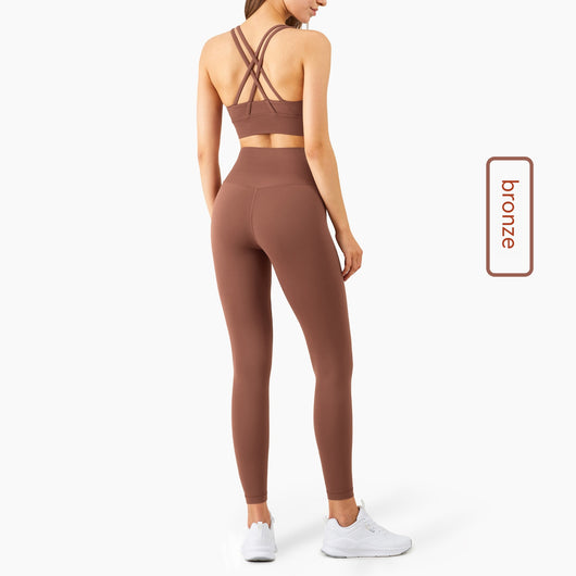 Conjunto Deportivo Mujer con Espalda Cruzada - Leggings y Top Yoga - Image 4