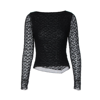 Blusa Manga Larga con Detalles de Encaje - Image 5