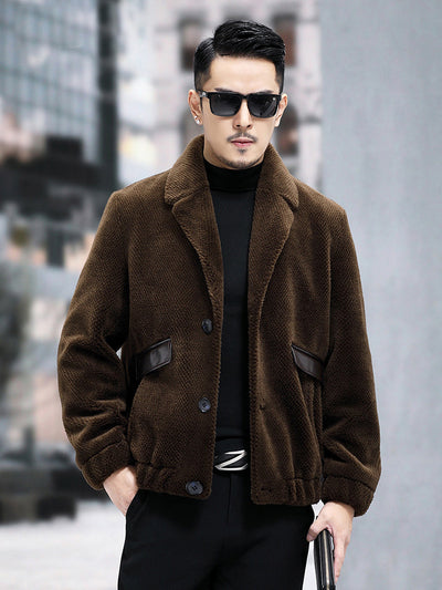Abrigo de Piel de Borrego Corto para Hombre - Image 15