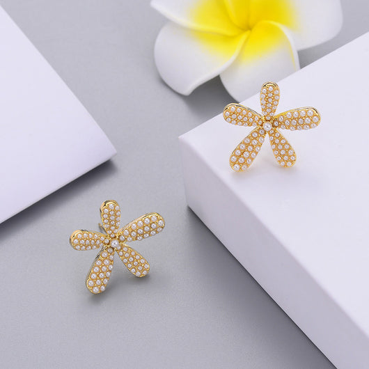 Aretes de Perla Temperamento Simple con Gancho para la Oreja