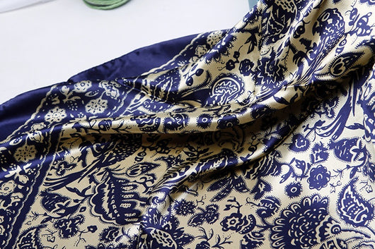 Pañuelo de Seda Artificial Cuadrado Pequeño Estilo Chino - Image 13