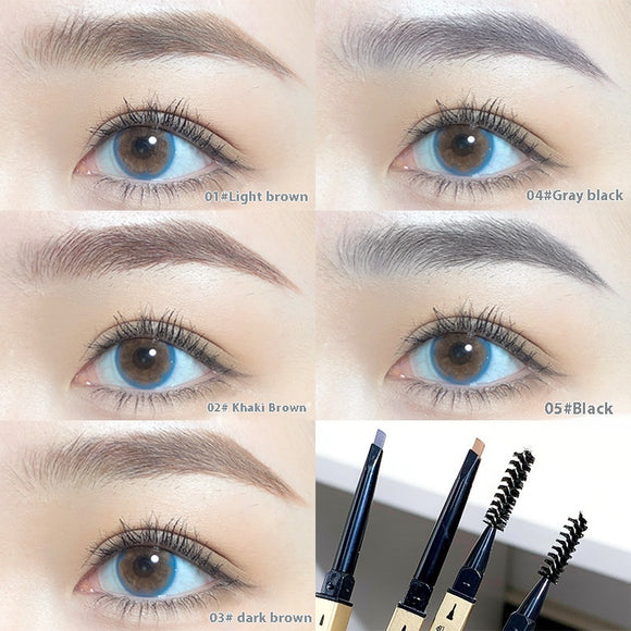 Lápiz de Cejas Ultra Fino Dorado Resistente al Desvanecimiento