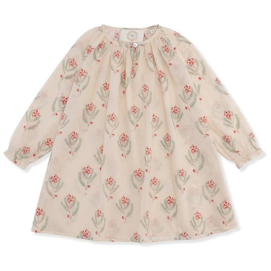 Vestido Infantil de Algodón Estampado Floral Manga Larga para Niña - Image 10