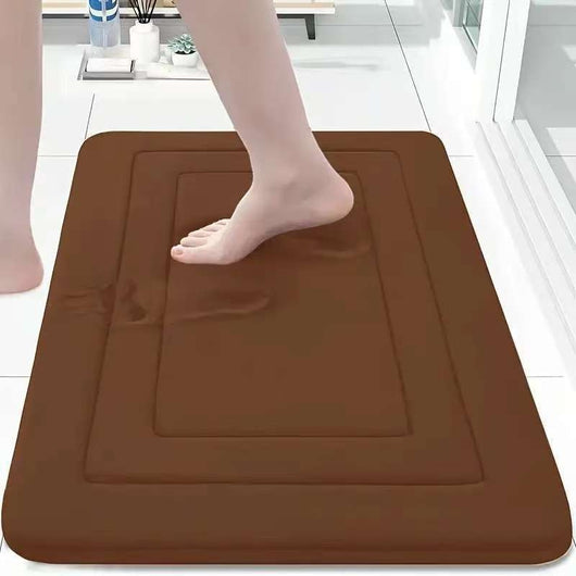 Tapete de Baño Memory Foam Antideslizante con Terciopelo Coral - Image 6