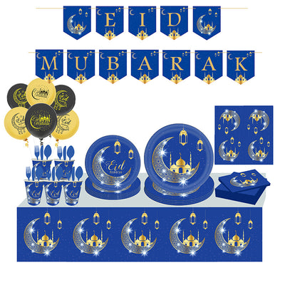 Kit Completo de Decoración Eid Al-Fitr - Platos y Vasos Temáticos