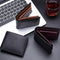 Billetera Corta de Cuero Genuino para Hombre - Diseño Trifold