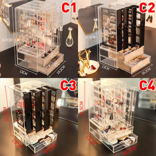 Organizador de Aretes Acrílico Transparente con Cajón Antipolvo - Image 4