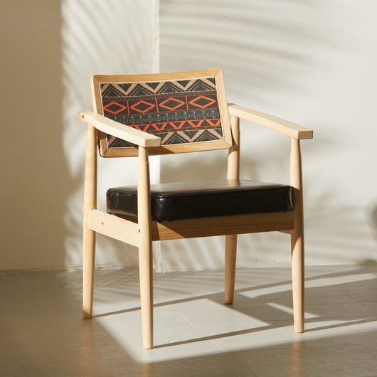 Silla Retro de Madera Maciza con Respaldo y Reposabrazos para Café - Image 25