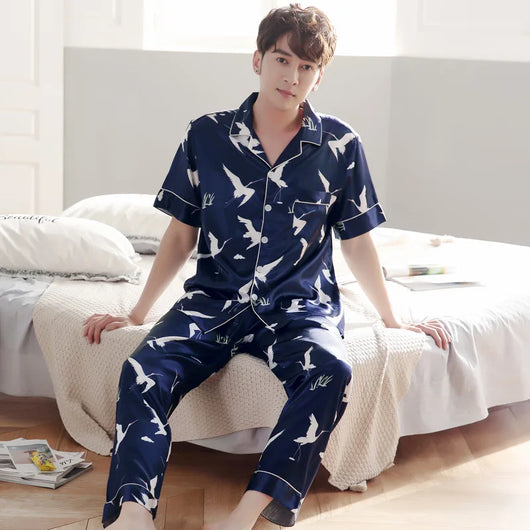 Pijamas de Seda para Parejas - Manga Larga Fresca y Cómoda - Image 15