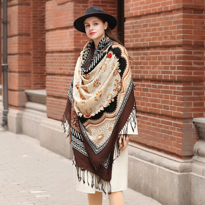 Capa Oversized Versátil para Mujer con Pañoleta de Seda - Image 2