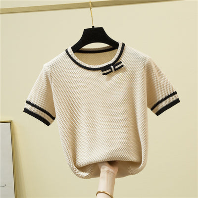 Suéter de Seda de Hielo Tejido para Mujer - Pullover Holgado y Transpirable - Image 5