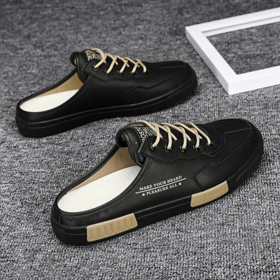 Tenis Casuales para Hombre Cuero Blanco Combinado Estilo Moderno - Image 8