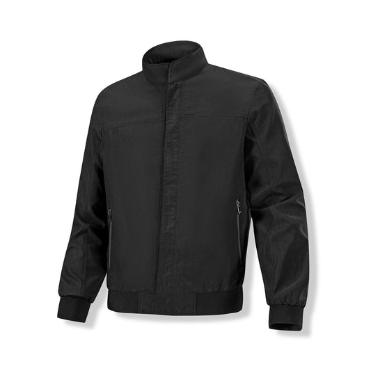 Chaqueta Coreana Hombre Cuello Alto Cierre de Cremallera Color Sólido