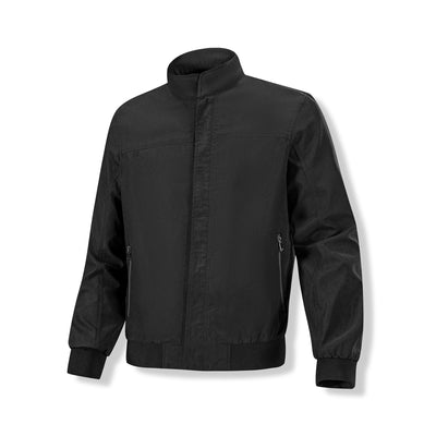 Chaqueta Coreana Hombre Cuello Alto Cierre de Cremallera Color Sólido
