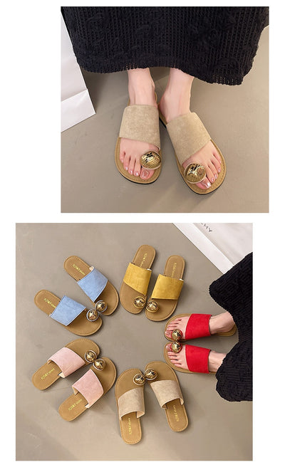 Sandalias Planas Tipo Francés con Punta Abierta para Mujer - Image 19