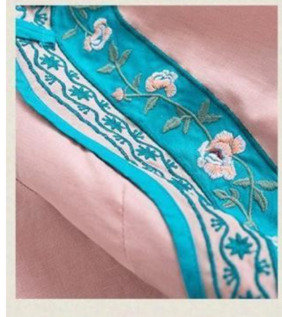 Blusa de Lino Bordada Estilo Chino Retro Literario para Mujer - Image 19